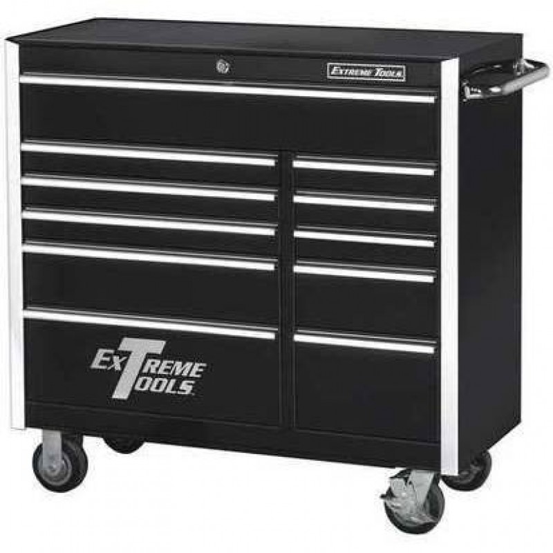Extreme Tools 11-Drawer Roller Cabinet, Black 41-inc