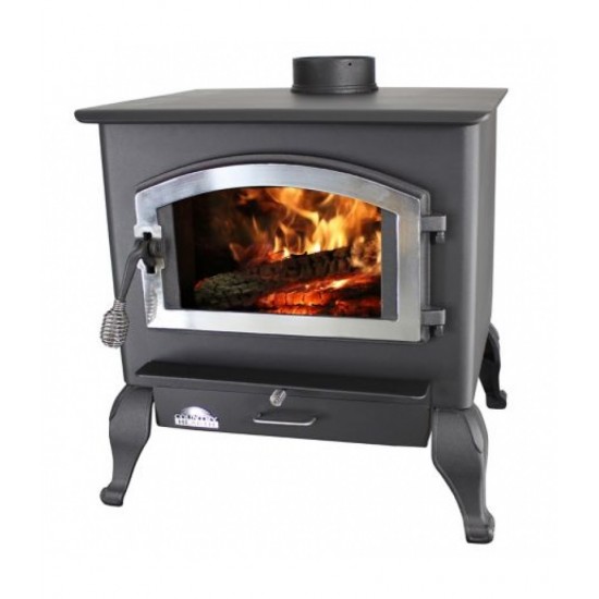 US Stove Magnolia Wood Stove with Blower and Legs, 2,500 sq. ft.